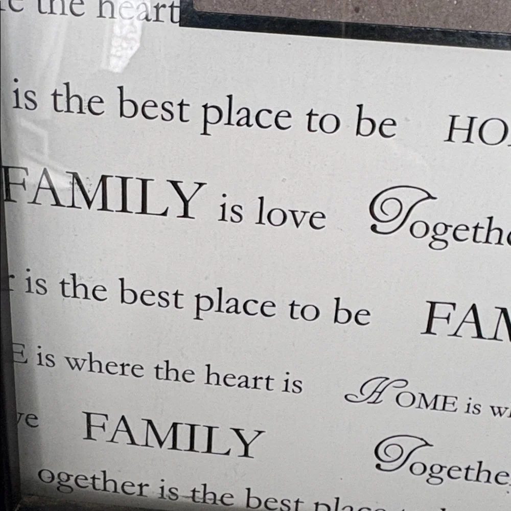 Elegant Black Family Picture Frame